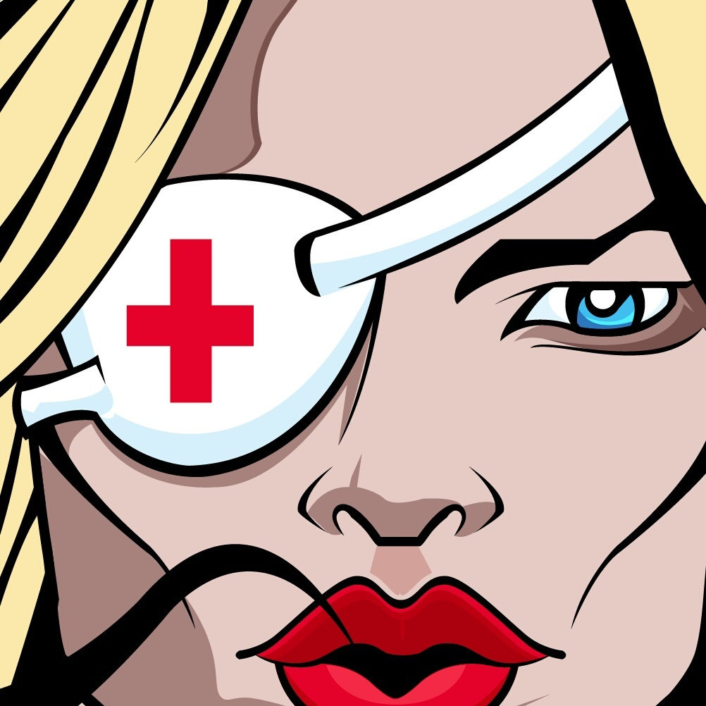 Kill Bill eye patch detail