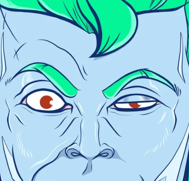 Captain Planet eyes and nose detail