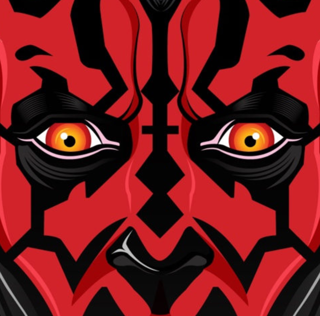 Darth Maul eyes and face detail