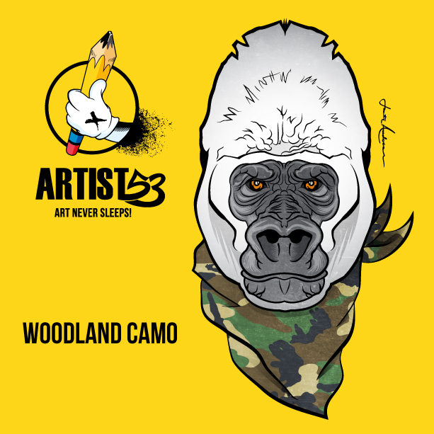 Urban Gorilla woodland camo final illustration