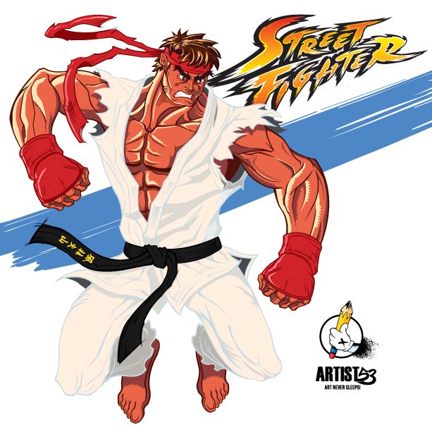 Ryu Street Fighter illustration