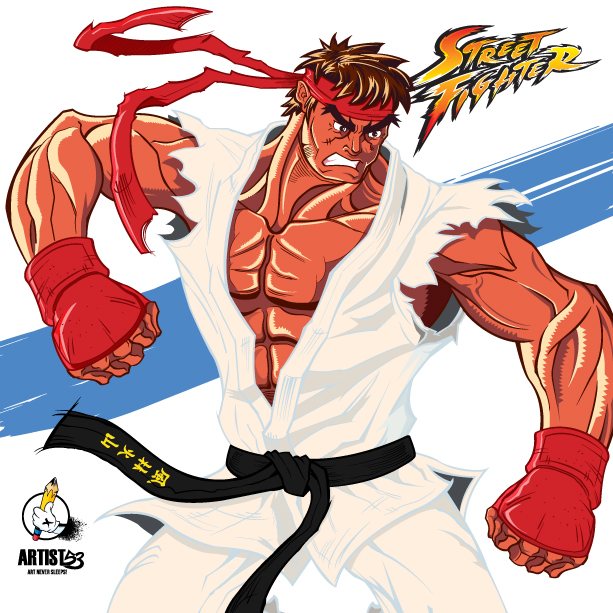 Ryu Street Fighter alternate illustration