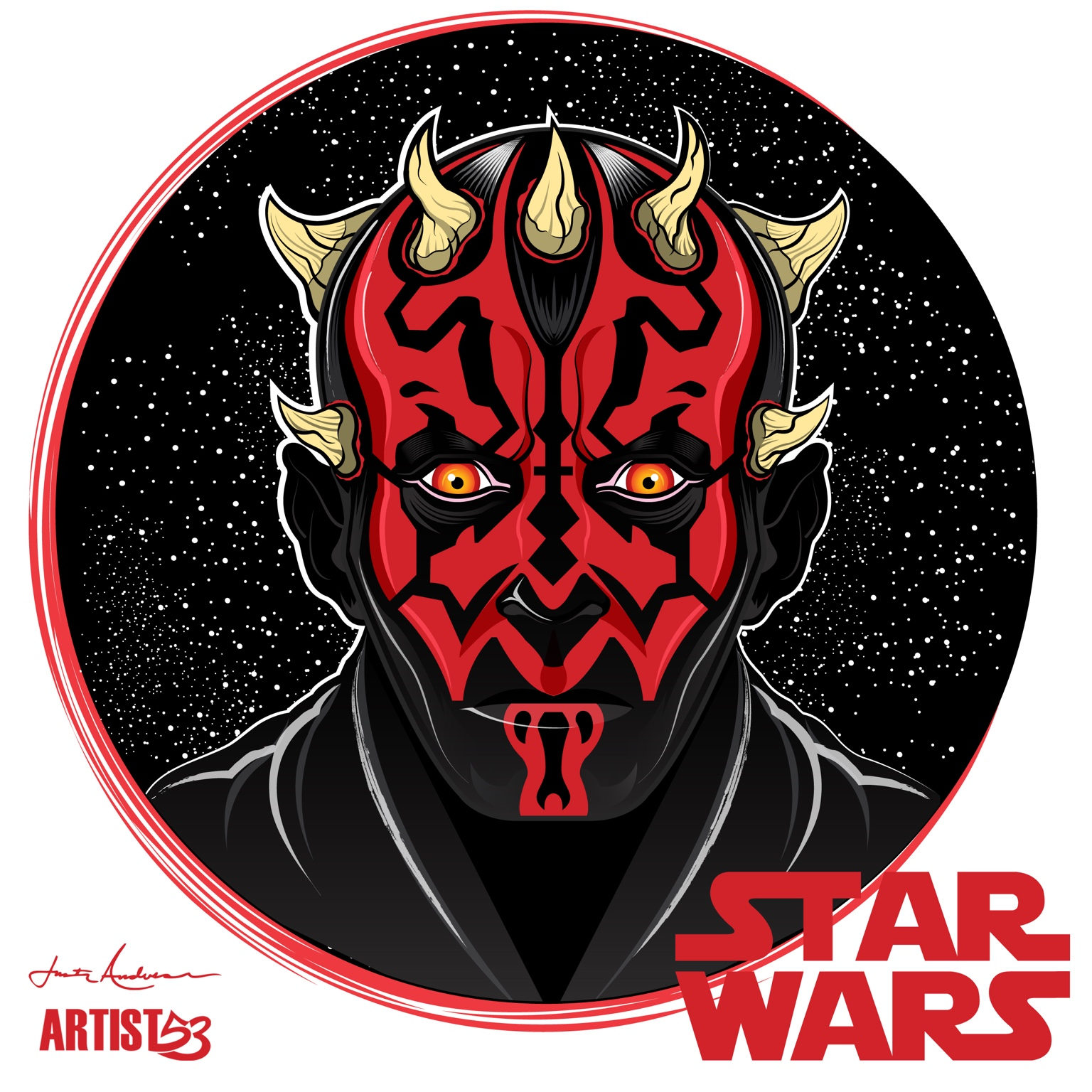 Darth Maul illustration by ARTIST53