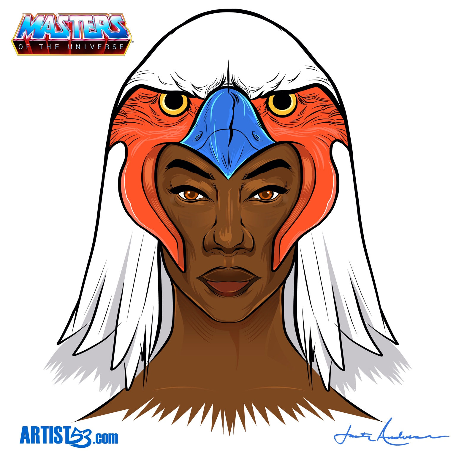 Sorceress face and headdress detail