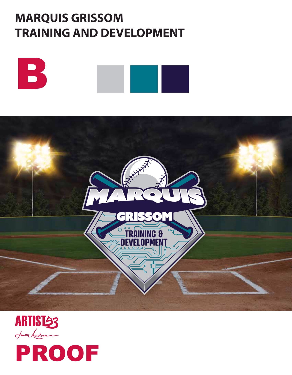 Marquis Grissom logo color direction B