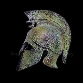 Greek helmet silhouette used as inspiration for the Alexander Photos logo