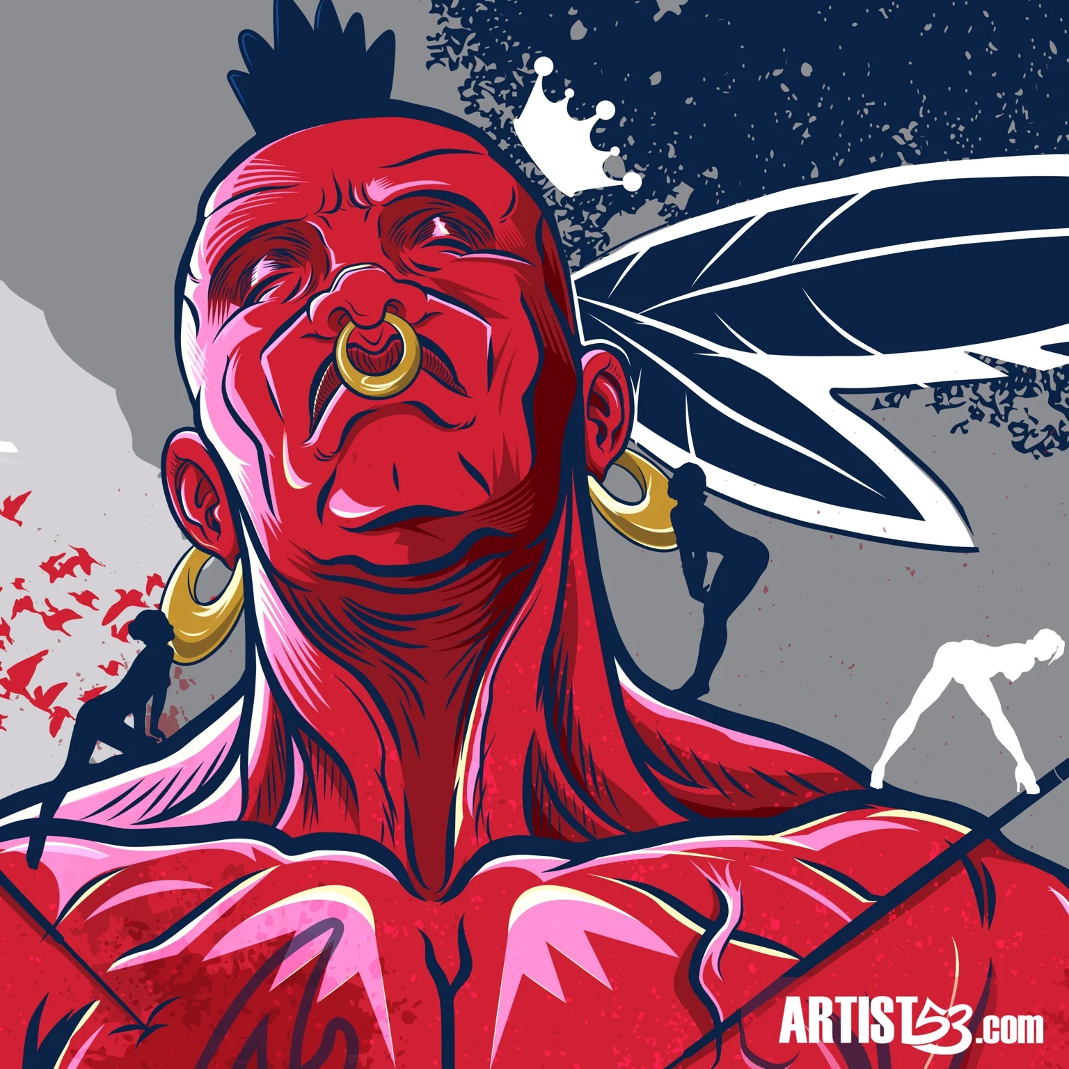 Atlanta Brave artwork detail 1