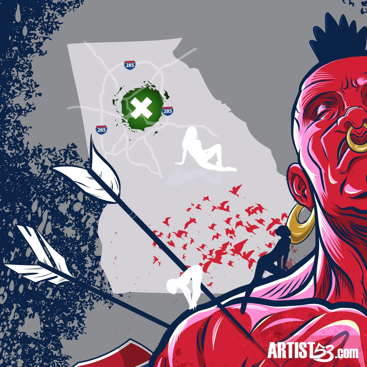 Atlanta Brave artwork detail 2