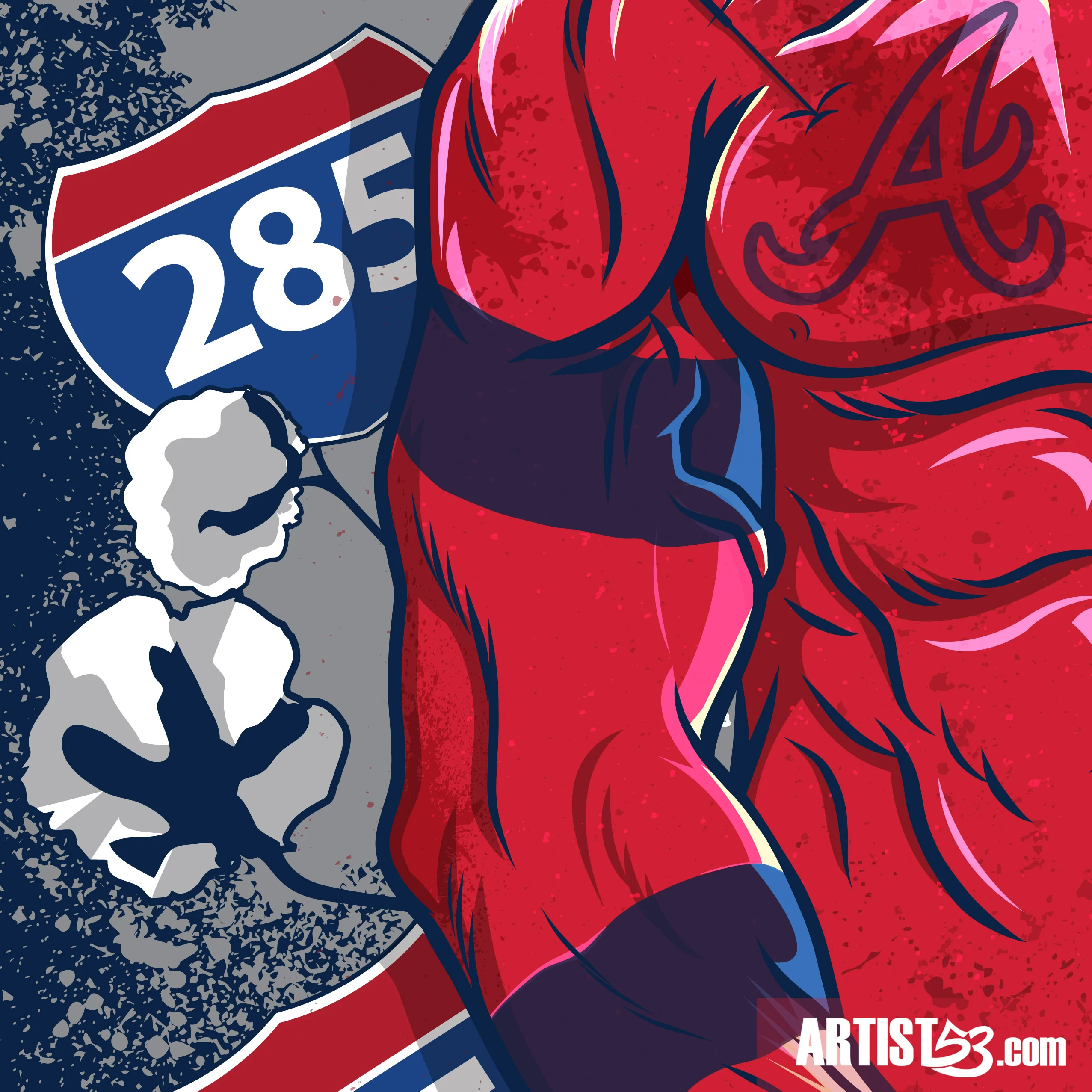 Atlanta Brave artwork detail 3