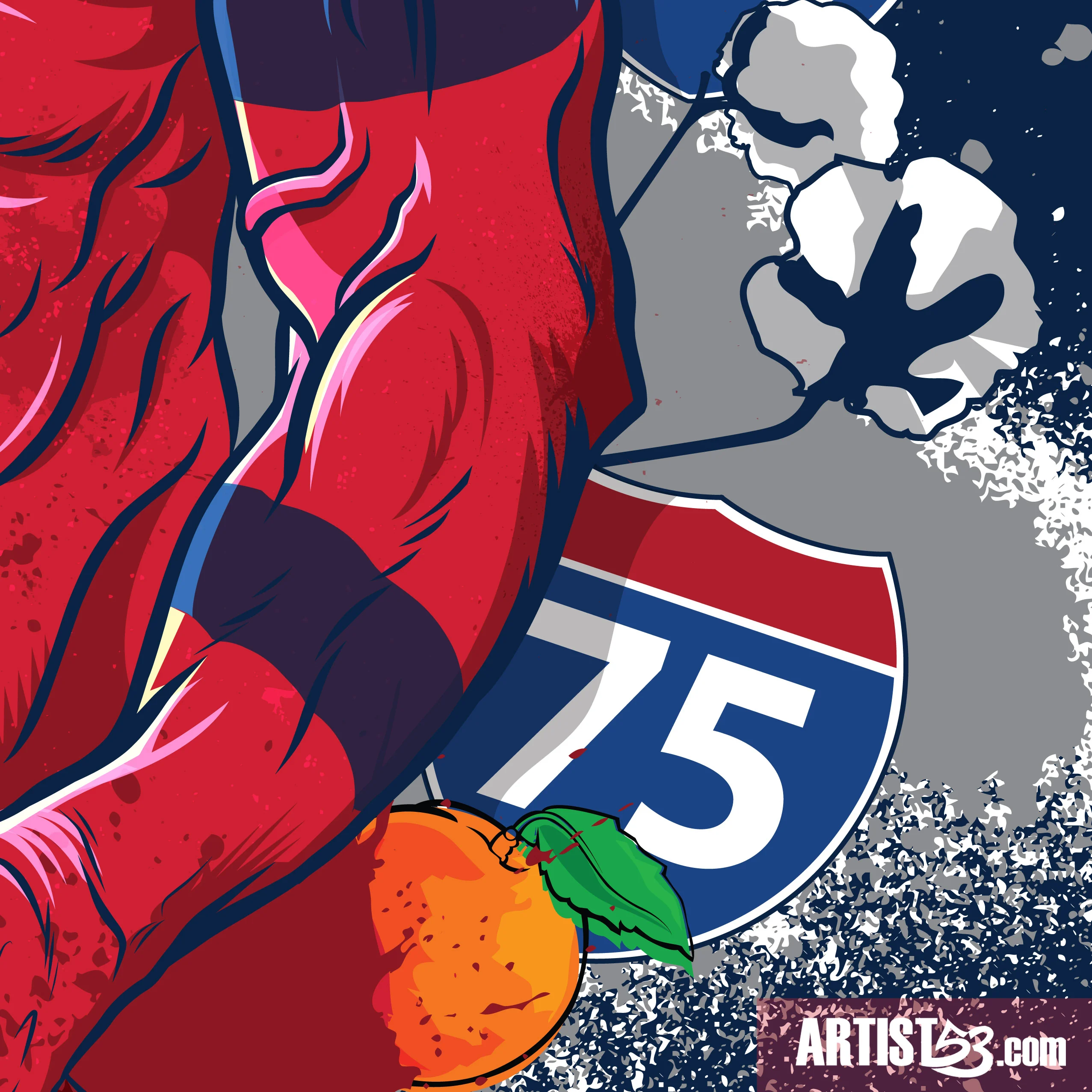 Atlanta Brave artwork detail 5