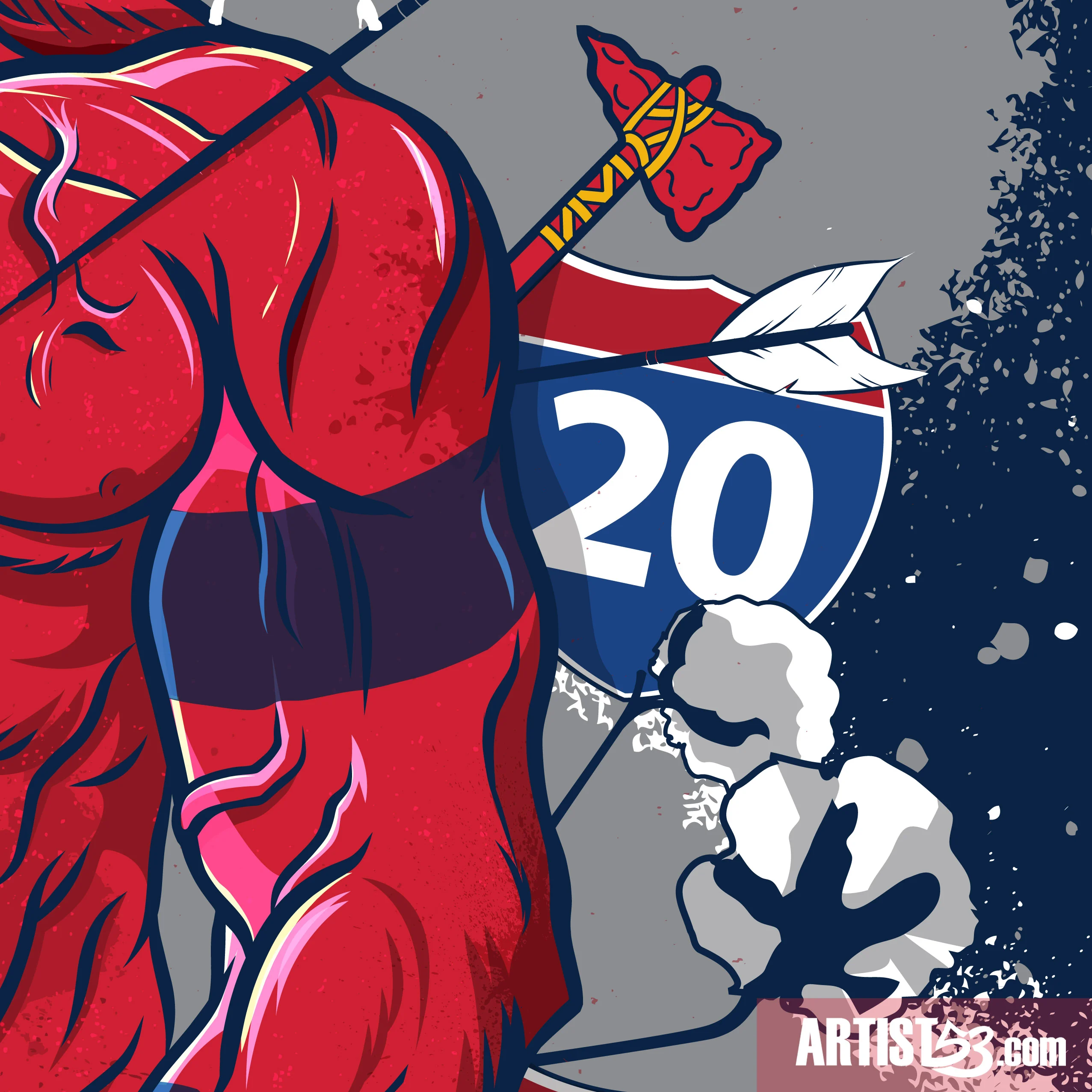 Atlanta Brave artwork detail 6