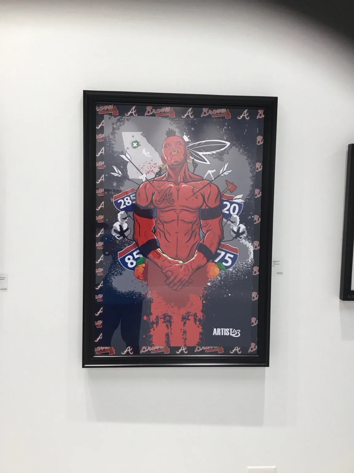 Atlanta Brave physical framed artwork