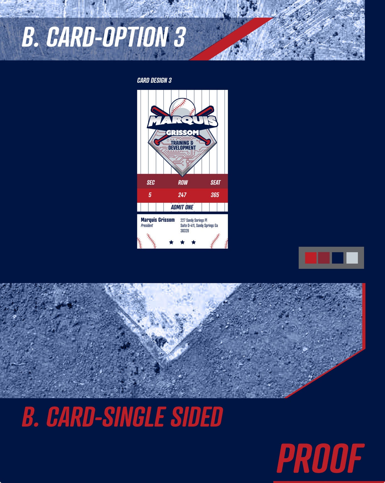 Marquis Grissom business card option three