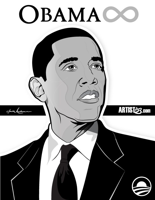 Barack Obama vector portrait by ARTIST53
