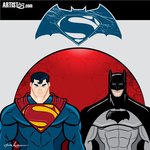 Batman and Superman illustration by ARTIST53