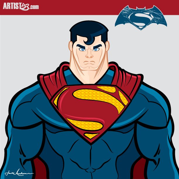 Batman and Superman illustration detail 2 by ARTIST53