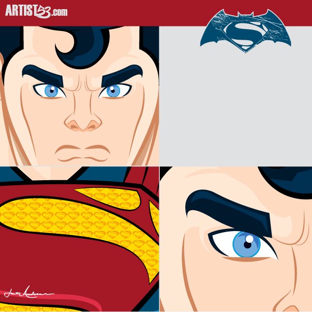 Batman and Superman illustration detail 3 by ARTIST53
