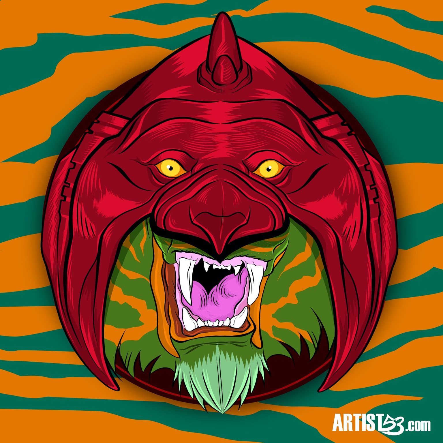 Battle Cat face detail