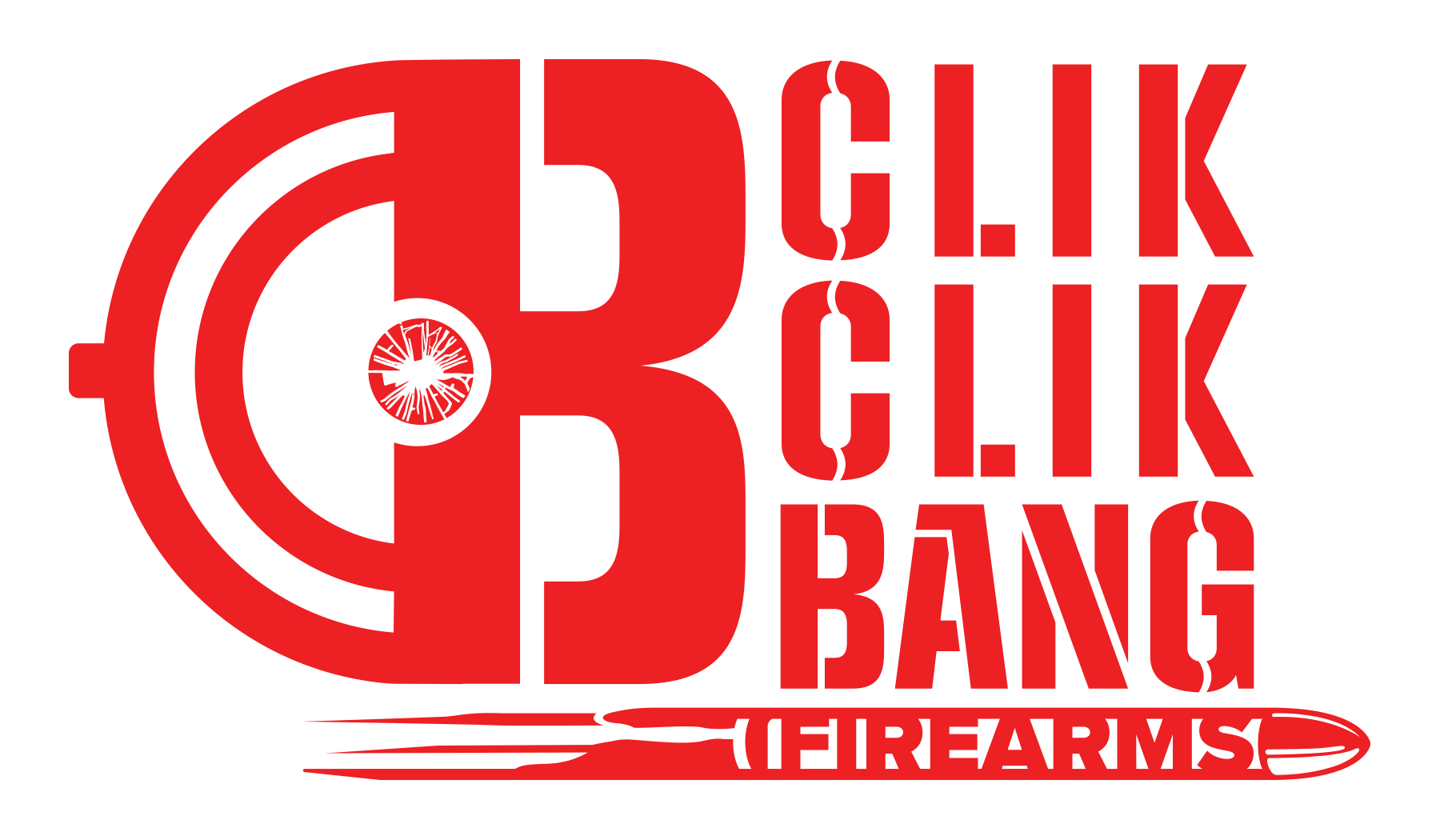CLIK CLIK Bang Firearms red logo