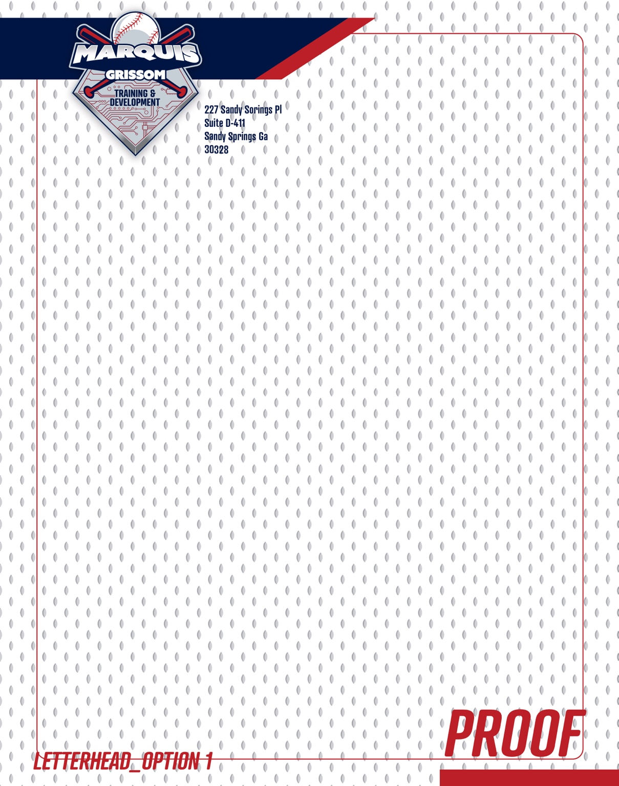 Marquis Grissom letterhead concept one