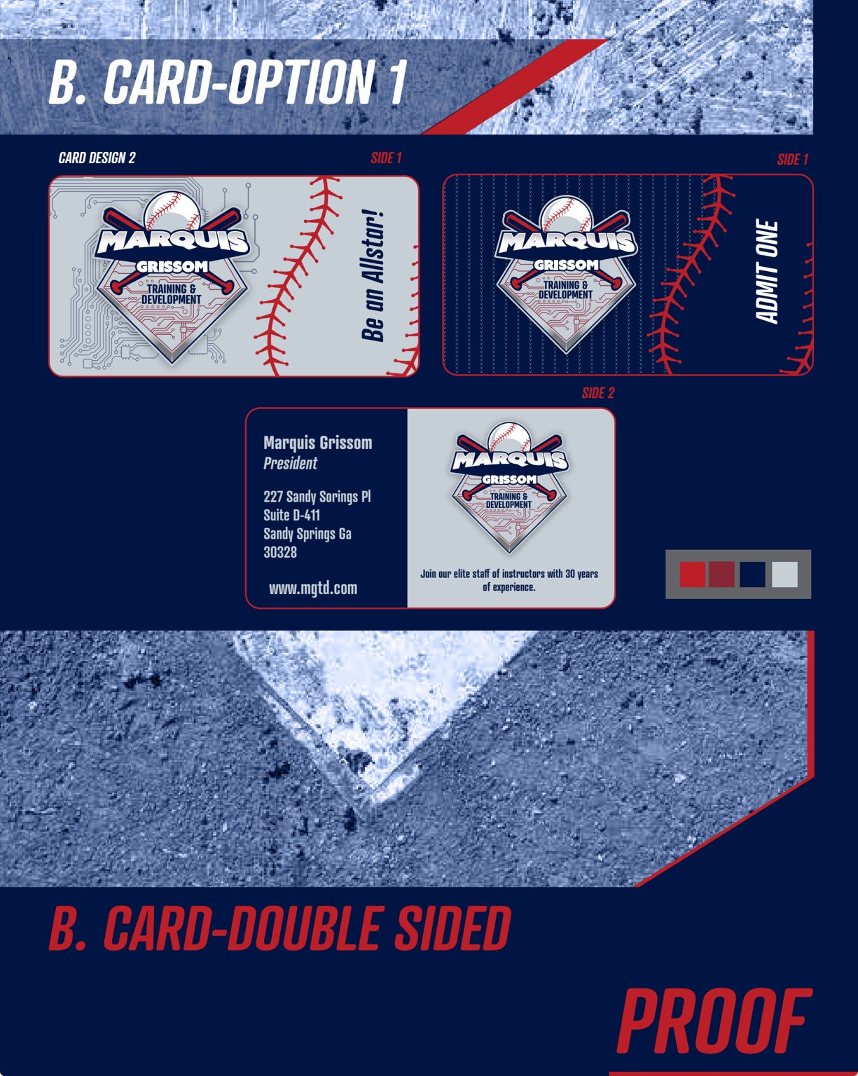 Marquis Grissom business card option one