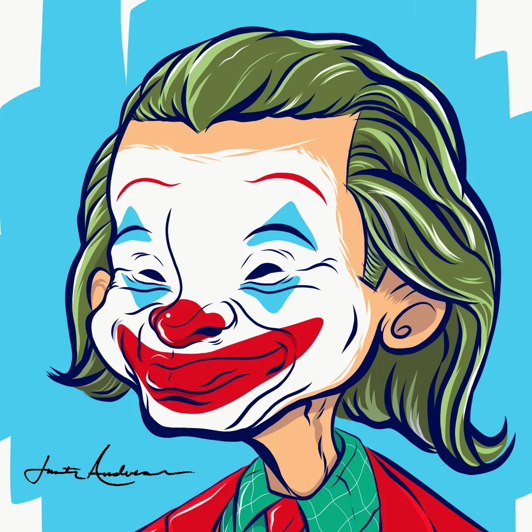 Joker close-up illustration by ARTIST53