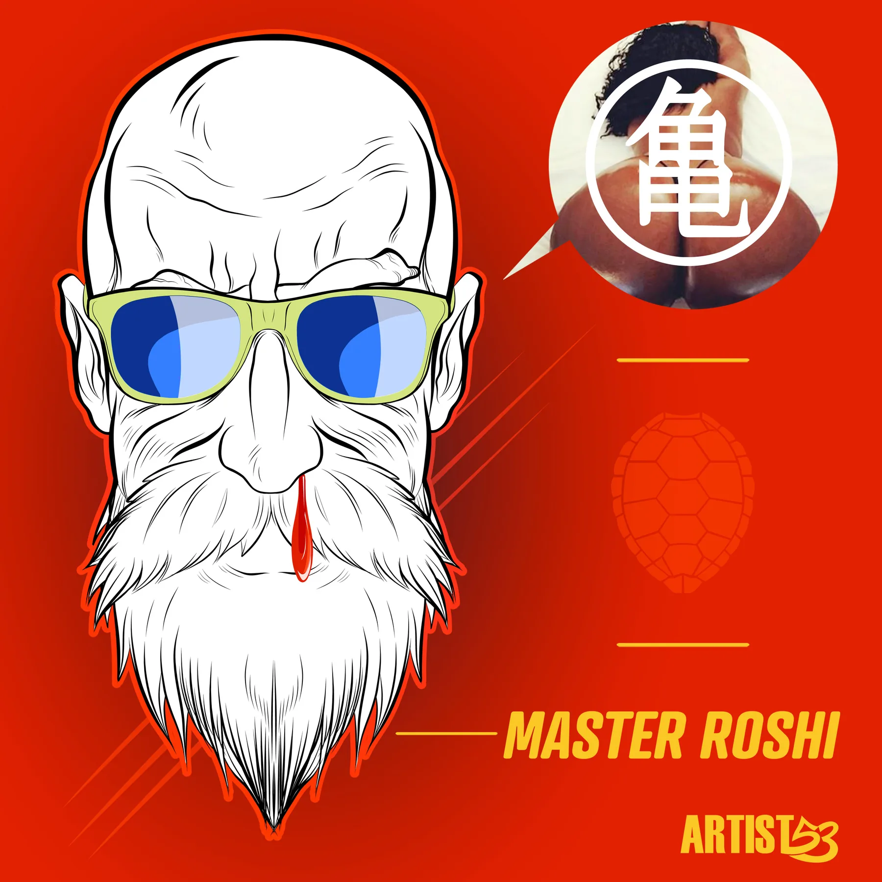 Master Roshi vector illustration variation by ARTIST53