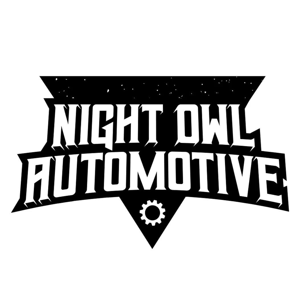 Night Owl Automotive secondary logo in black and white