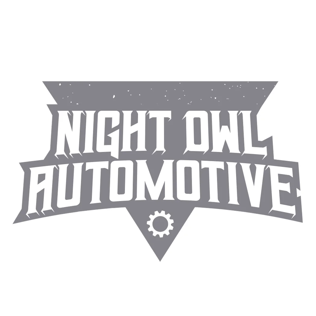 Night Owl Automotive secondary logo in grayscale