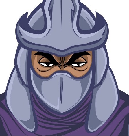 Shredder face detail