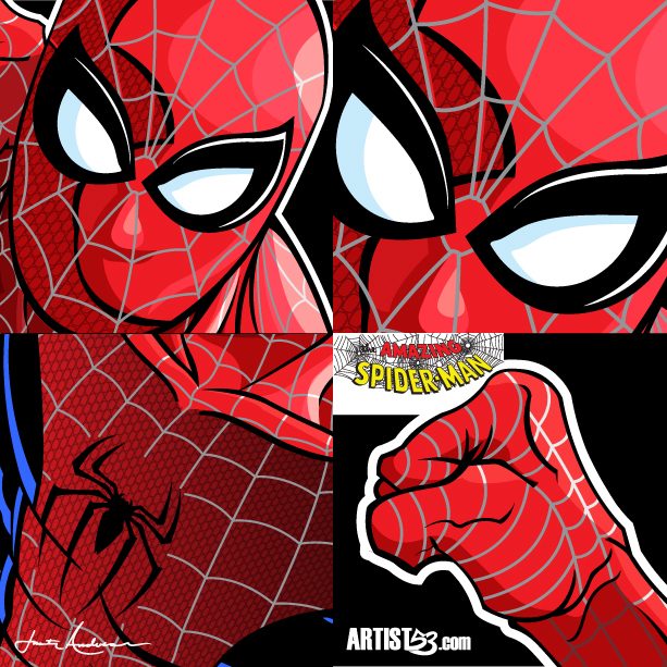 Spider-Man detail collage