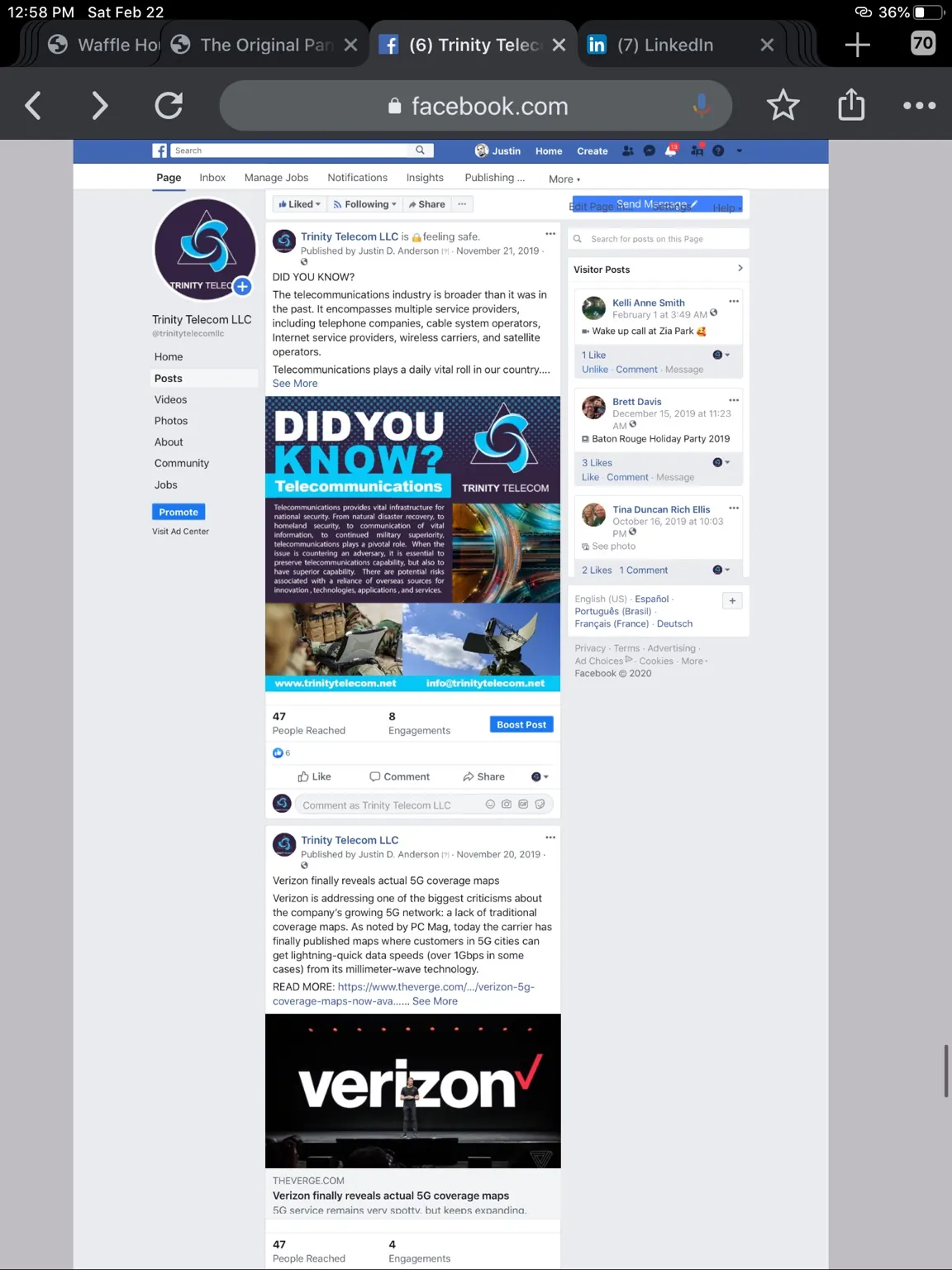 Trinity Telecom Did You Know post published on Facebook
