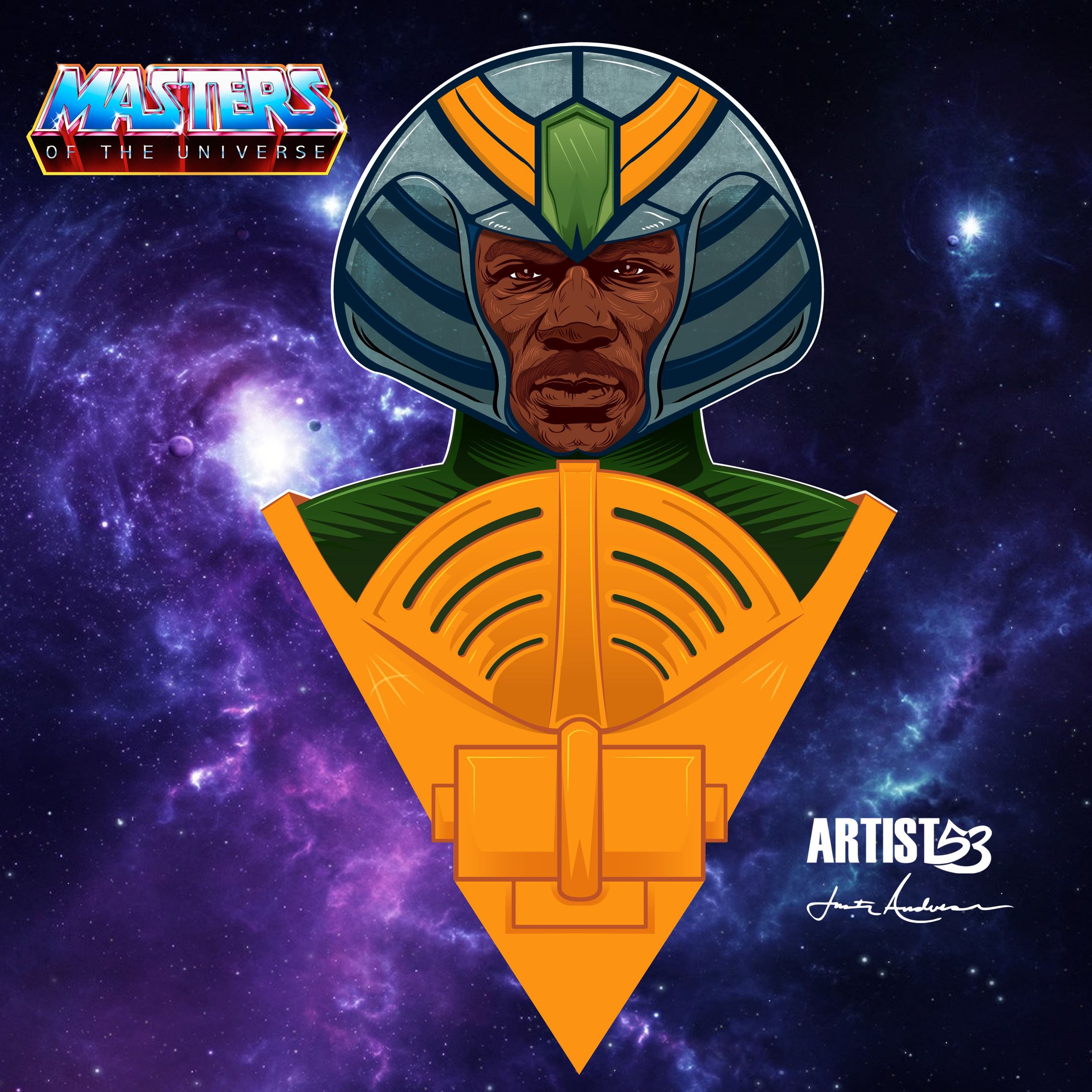 Ving Rhames imagined as Man-At-Arms final illustration